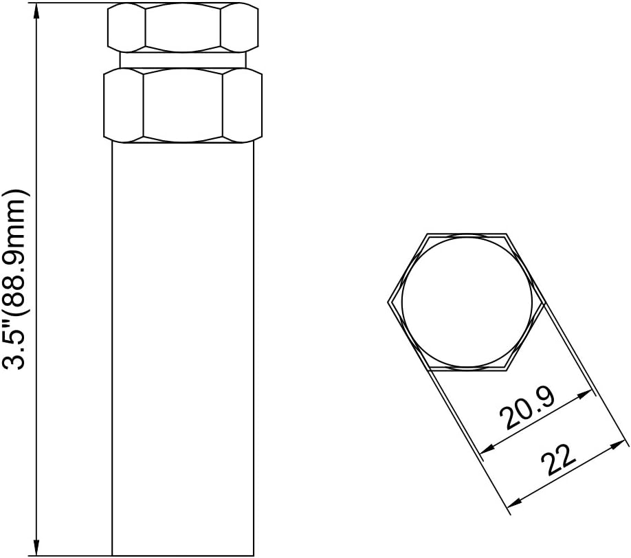 14mmx1.5 Wheel Lug Nuts, 32x Black M14x1.5 Lug Nut,Conical/Cone Bulge Seat, Dynofit Closed End Long Extended XL Spline with 1 Socket Key Fits 8 Lug Aftermarket Wheels: Industrial & Scientific