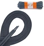 OrthoStep Oval Athletic Dark Gray 36 inch Shoelaces 2 Pair Pack