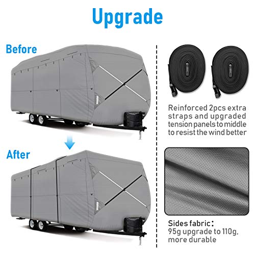 XGEAR Thick 6Ply Top Panel Travel Trailer Cover Ripstop Waterproof RV