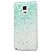 Note 4 Case, Galaxy Note 4 Case - Mavis's Diary 3D Handmade Bling Crystal Shiny Diamonds Rhinestone Special Hollow Floral Green Gradient Pattern Hard PC Cover Clear Case for Samsung Galaxy Note 4