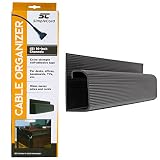 J Channel Desk Cable Organizer by SimpleCord - 5 Black Raceway Channels - Cord Cover Management Kit for Desks, Offices, and Kitchens