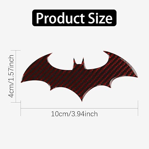 3D Bat Wing Car Decals - Carbon Fiber Anti-Scratch Stickers For Vehicles & Laptops