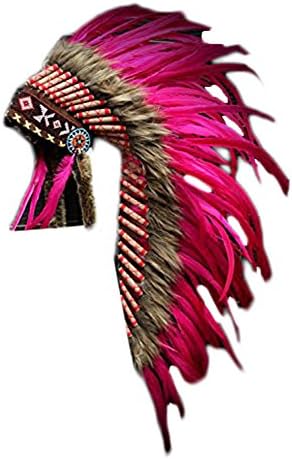 KARMABCN K16- Indian Style Headdress for 5 to 8 Year Old Kid/Children, hat, warbonnet, Feather Headdress