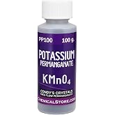 Potassium Permanganate - CHEMICALSTORE.COM Condy's Crystals, (100gr ~ 3.5oz) FreeFlow, Powder | 97% Pure KMnO4 | for Water Purification, Disinfection &amp; Aquaculture | Removes Iron &amp; Manganese