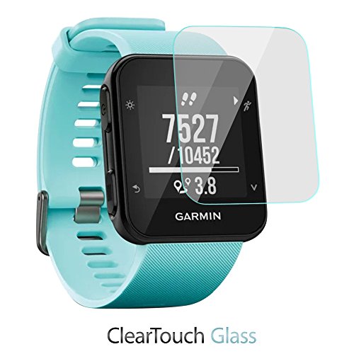 Garmin Forerunner 35 Screen Protector, BoxWave [ClearTouch Glass] 9H Tempered Glass Screen Protection for Garmin Forerunner 35
