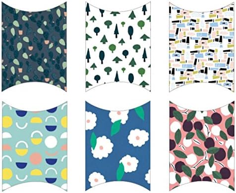 DECOLUV Colorful Pillow Gift Boxes - Set of 12 Decorative Treats Boxes, Cookies, Candy Gift Boxes for Christmas, Birthdays, Holidays, Weddings, Etc (M Size : 5.90 x 6.69 x 1.77 Inches, Mixed)