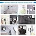BRYUBR Razor Holder for Shower - Shaver Holder Hook Hanger(4 Pack) Heavy Duty Stainless Steel Self Adhesive Hooks, Shower Hook for Bathroom Kitchen Organizer for Robe Towel Loofah Bathrobe Coat