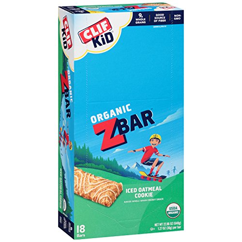 CLIF KID ZBAR - Organic Energy Bar - Iced Oatmeal Cookie - Baked Whole Grain Energy Snack Bar (1.27 Ounce Snack Bar, 18 Count)