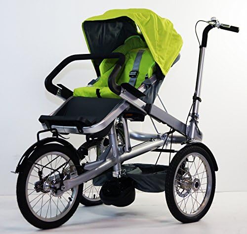 Stroller Bike Tricycle Easy Transform Into Stroller 3 in 1 Portable Folding 1 Speed (MCB-01S-ALU) Green