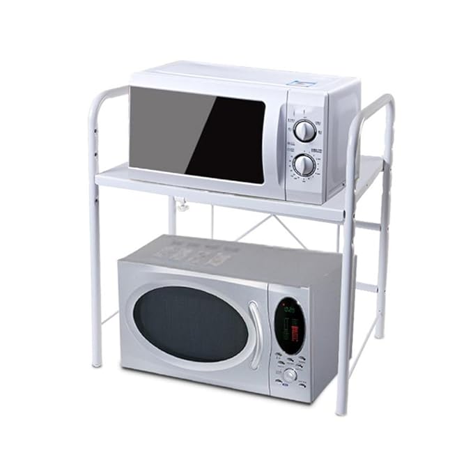 Estante de cocina extensible de 2 niveles Estante de microondas blanco