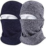 JIUSY Multifunctional Fleece Hood Balaclava Neck Warmer Beanie with Face Mask Adjustable with Drawstring for Ski Snowboard Hunting Cold Weather Winter Outdoor Sport