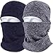 JIUSY Multifunctional Fleece Hood Balaclava Neck Warmer Beanie with Face Mask Adjustable with Drawstring for Ski Snowboard Hunting Cold Weather Winter Outdoor Sport