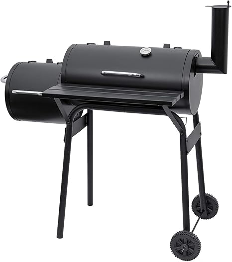 Amazon Com Offset Smoker Bbq Charcoal Grills With Firebox Black Kitchen Dining