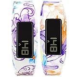 SKYLET Replacement Bands for Garmin Vivofit 2 (No Tracker)(Violet Flowers, Small)