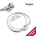 SOUFEEL S925 Sterling Silver Bracelets Basic Charm Bracelet Jewelry Chain Clasp Bracelets Exclusive Simple Bracelets for Women Men Girls Boys Baby on Birthday Valentine's Day Memorial Gift