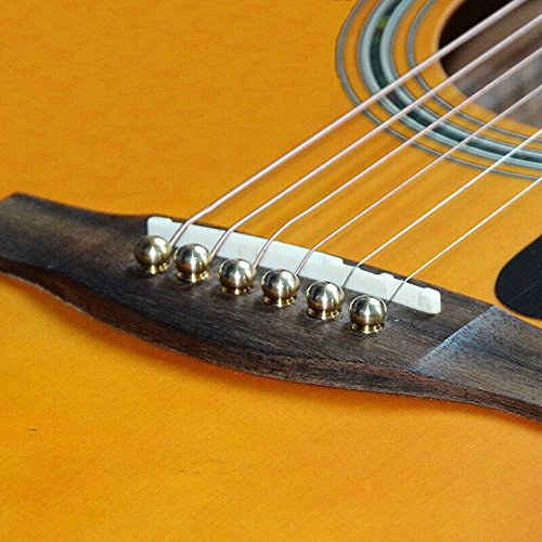 image for Imelod Guitar Bridge Pins Pegs Guitar Parts 6pcs Brass Copper for Acou