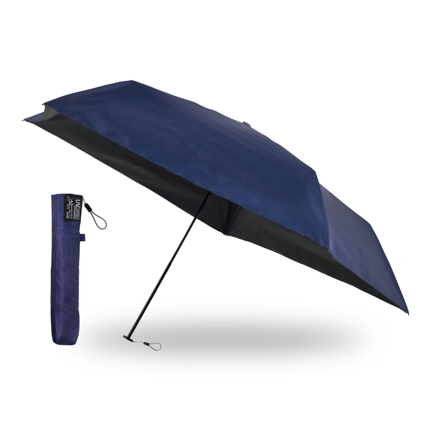 マジカルテック プロテクション 折りたたみ傘 手開き 遮光100% 遮熱 UVカット 日傘 晴雨兼用 軽量 スリム 簡単開閉 無地 メンズ レディース ユニセックス 親骨55cm 30211 ディープブルー 今田美桜 アンバサダー の商品画像