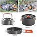 JACKBAGGIO New Aluminum Alloy Portable Outdoor Camping Cookware Sets Teapots Hiking Pots Pans for 2-3 People w/Camping Stovethumb 4
