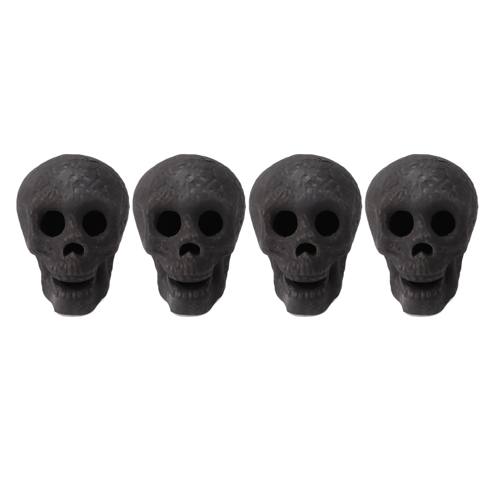 4pcs Fireproof Fire Pit Skull, Ceramic Halloween Fire Pit Skull Ceramic, Terrifying Human Skull Fire Pit for Bonfire, Campfire, Fireplace, Firepit, Halloween Decor