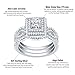 Newshe Wedding Engagement Ring Set for Women 925 Sterling Silver 3pcs 2.4Ct Princess White Cz Sz 5-10
