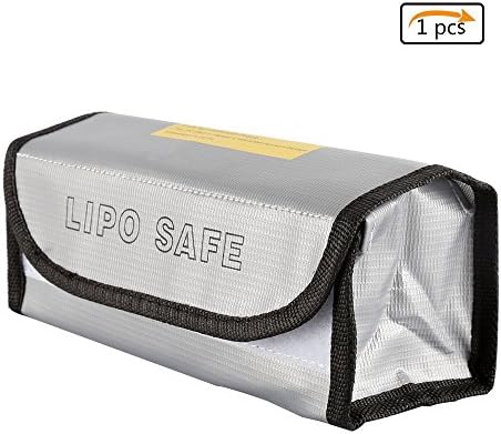 KCRTEK Fireproof Explosionproof Lipo Battery Safe Bag Lipo Battery Guard Safe Bag Pouch Sack for Charge & Storage 185x75x60mm