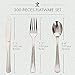 Plastic Silverware, 300 Pieces Disposable Silverware Set, Plastic Cutlery Set, 100 Plastic Forks, 100 Plastic Spoons, 100 Plastic Knives, Heavyweight Plastic Utensils Ideal for Party Supplies primary