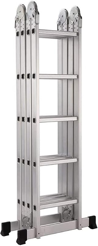 Escada articulada multifuncional de alumínio dobrável 4x5 degraus