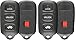 KeylessOption Just the Case Keyless Entry Remote Key Fob Shell, Pack of 2