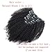 Lovrio Afro Kinkys Curly 9A Grade Brazilian Clip in Human Hair Extensions Double Weft 100% Unprocessed Virgin Hair for Black Women 7 Pieces 120g 18 Inch