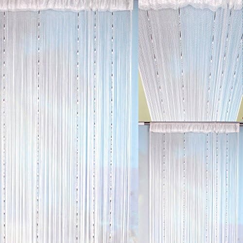 AMSS Decorative Door String Curtain Beads Wall Panel Fringe Window Divider Blind for Wedding Coffee House Restaurant Parts 1mx2m One Pair Tassel Screen Home Decoration