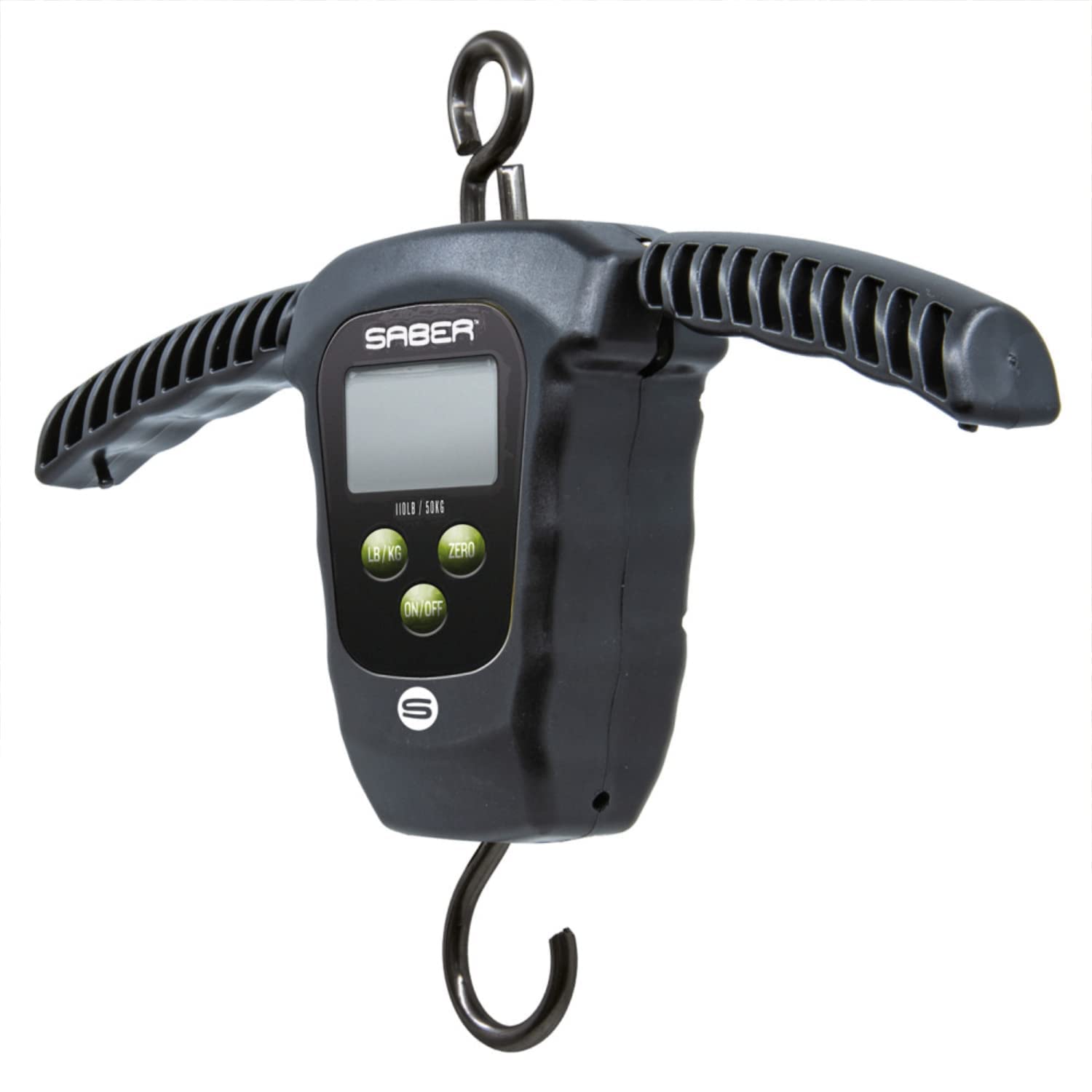 Saber - Digital Folding Scale - Up to 110lb/50kg - Lift Or Mount - LCD Display - Compact Design - Easy To Use - Perfect For Carp & Pike Fishing Weighing