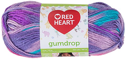Coats yarn red heart gumdrop yarn, grape