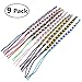 Tinksky 9pcs Handmade Colorful Braided Bracelets Thread Wrist Ankle Bracelets (Random Color)