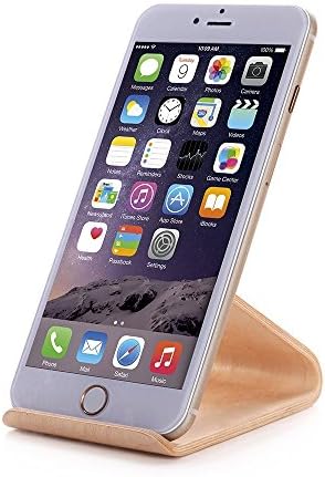 TOPEREK Wooden Phone Stand Holder Desk Mount for iPhone 7/6s/6 Plus/6, Samsung Galaxy S6, Android Phones, Nexus, Lumia, HTC, OnePlus Bamboo