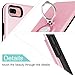ICONFLANG iPhone 8 Plus Case, iPhone 7 Plus Case, 360 Degree Rotating Ring Kickstand Case Shockproof Impact Protection [Support Magnetic Car Mount Case] for iPhone 8 Plus / 7 Plus (2018) - Pink