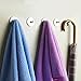 Meluoher 3m Adhesive Shower Coat Hooks - Decorative Wall Hooks for Kitchen Bathrooms Towel Coats Hats Keys Bags Hanging Hooks, 5 Pack (Round Base)