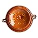 Ancient Cookware, Mexican Clay Lidded Cazuela Pot, Medium, Terracotta, 3.5 Quarts