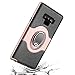 ELOVEN Case for Galaxy Note 9 Case Ultra Slim Fit with Ring Holder Shockproof Kickstand Cover Antiscratch Dual Layer Bumper Grip Protective Case with Ring for Samsung Galaxy Note 9, Rose Gold