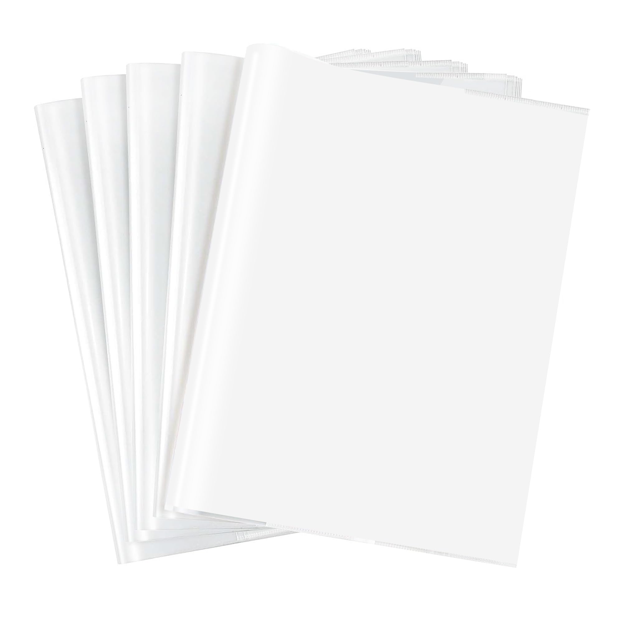 Photo 1 of YEEKORO Book Covers, 10 Pieces Transparent Waterproof Plastic Book Sleeve Notebook Protector Book Cover for Books 21x30cm