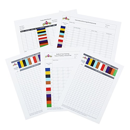 All4pet Record Keeping Charts For Breeders, Work Together With Puppy Collars, Puppy ID Collars