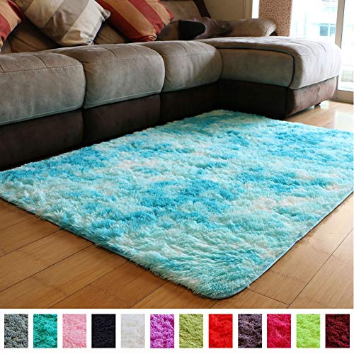 PAGISOFE Fuzzy Abstract Area Rugs for Bedroom Living Room Fluffy Shag