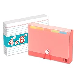 H4D 4x6 Index Card Case with 100 Heavyweight Ruled