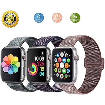 Amazon.com: AKZ Sport Loop Strap for Apple Watch Band 42mm ...