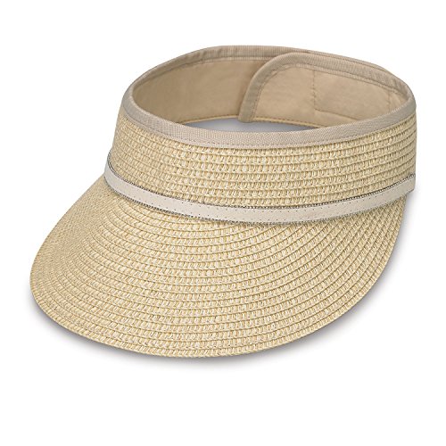 Wallaroo Hat Company – Women’s Bianca Sun Visor – Wide Brim, Packable Design and Adjustable Sizing for Medium Crown Sizes