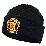Manchester United Football Club Official Soccer Gift Knit Bronx Beanie Hat Black