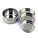Cal Tiffin 18/8 Stainless Steel 3-pack nesting food container set (made in INDIA); Eco friendly, Dishwasher Safe, BPA free, Great for snacks or food storage