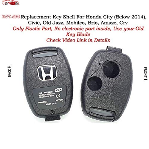 MOD-AFRI Honda Replacement Key Shell for Honda City, Honda Civic, Honda Amaze, Honda Jazz, Honda Accord Not Required Key Cutting Only Key Case