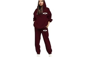 HOUJIBFA Womens 2 Piece Outfits Lounge Half Zip Hoodie Sweatsuit Sets Oversized Sweatshirt Baggy Fall Fashion Sweatpants