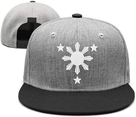 PAIOWCR Philippines Flag 1 Platinum Style Baseball Snapback Hat Black