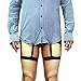 YiZYiF Garter Grip Shirt Scoks Stays Elastic Straps Belt with No-slip metal Clips, One Size, Black